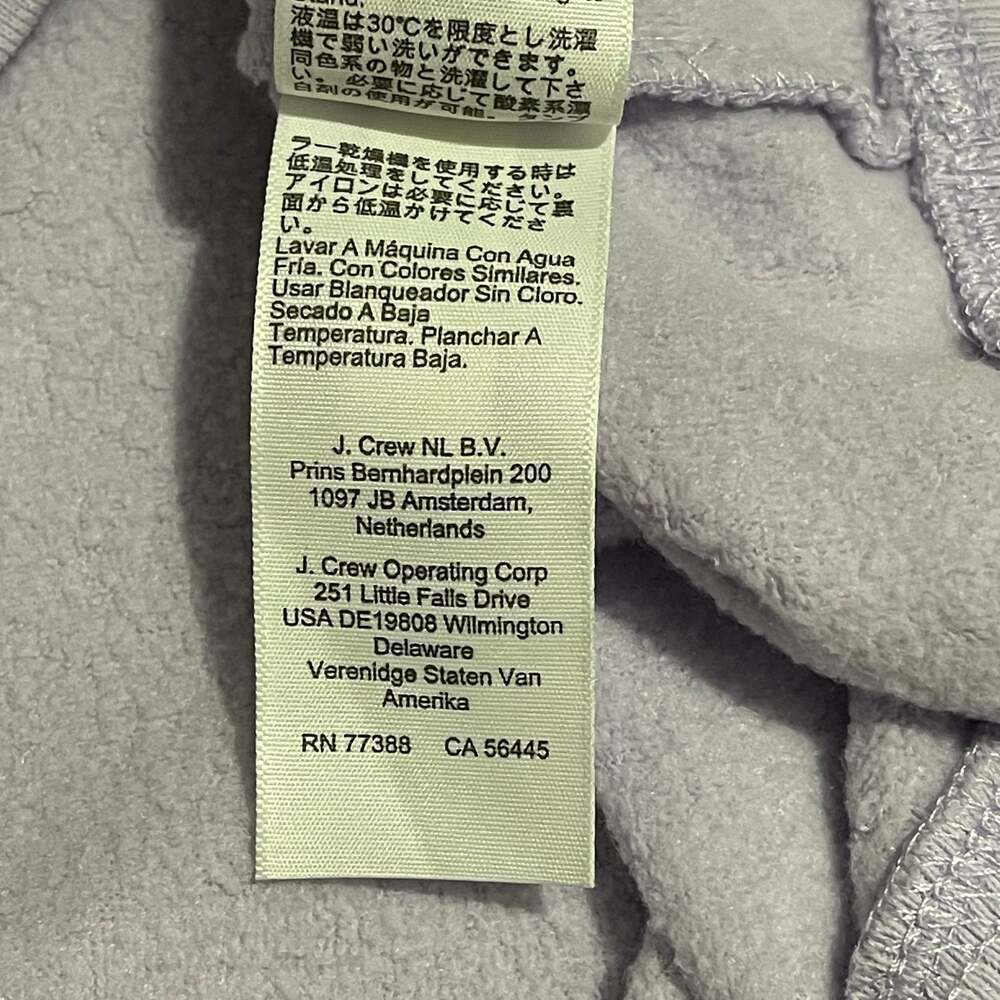 J.Crew Womens Sweatshirt Lavender XL Button Mock Neck Pullover Fleece Preppy - Picture 8 of 9